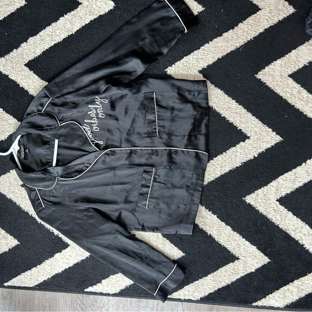 Topshop Charcoal Satin Top